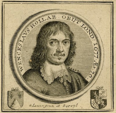 Antique Print-PORTRAIT-WENZEL HOLLAR-GRAPHIC ARTIST-Vertue-ca. 1745