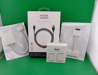 Apple iPad/iPod/iPhone VGA & AV Adapters, Camera Connection Kit, Charging Cable - Image 1 of 4