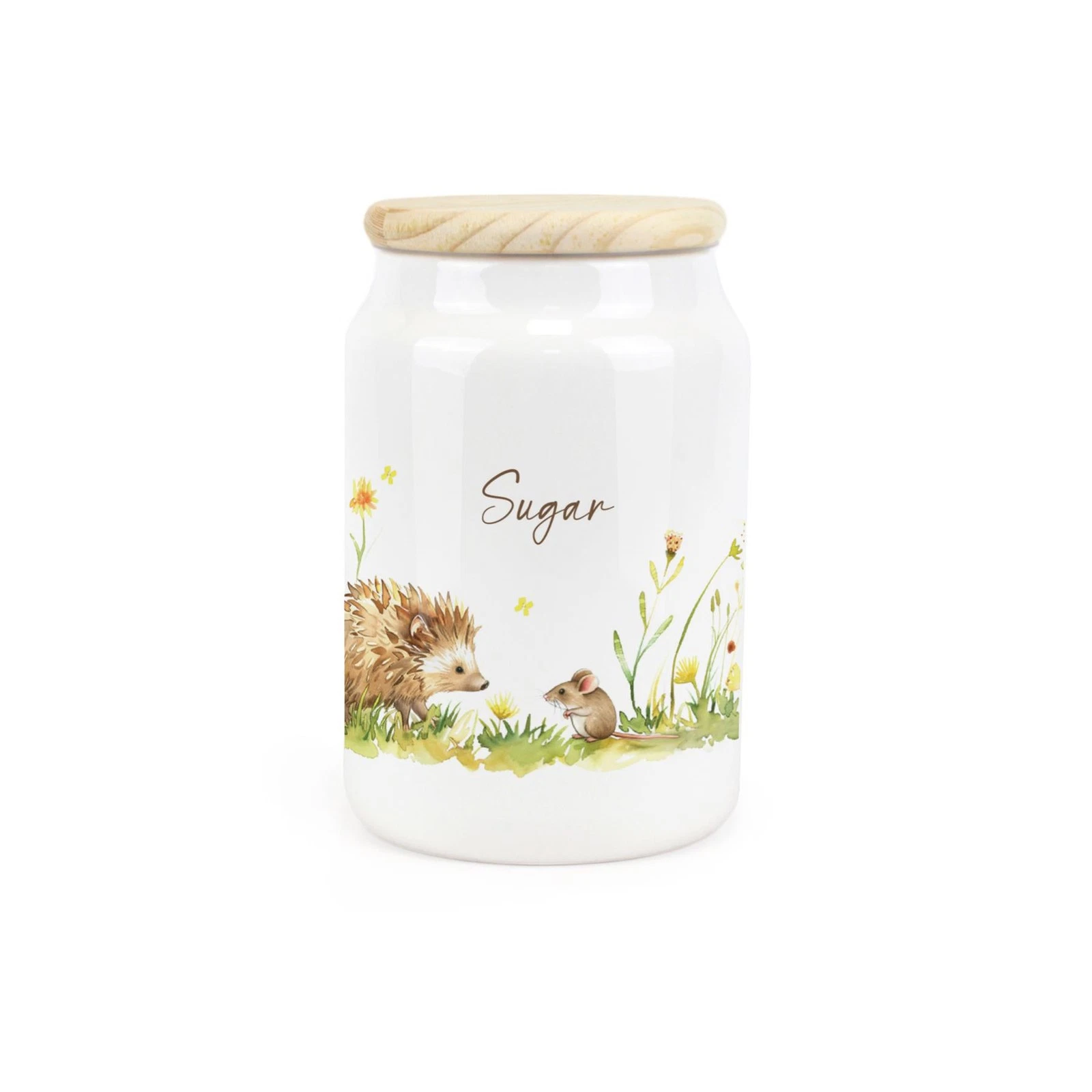 Ceramic Tapered Hedgehogs & Mouse Canister - Wildlife Sugar Storage Container
Opens in a new window