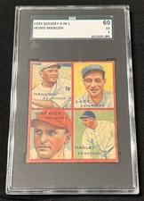 1935 Goudey 4 in 1 1C Heinie Manush sgc 60 5 