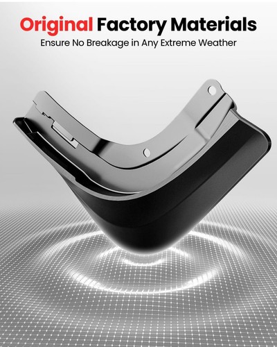 All-Weather Front Mud Guard for Model Y 2019-2024, Black (Set of 2 Front) - Foto 2 di 5