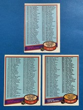 1980-81 OPC O-Pee-Chee Checklist lot of all 3 in set #123 257 396 UNMARKED Nice!
