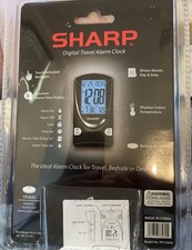 Sharp Digital Travel Alarm Clock Backlight Temperature Model SPC446A