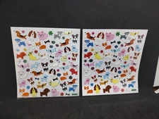 Puppies Dogs THE PAPER STUDIO STICKERS SILVER OUTLINED MULTICOLOR CATS 2 Sheets