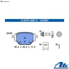 Brake pad set disc brake 13.0470-3891.2 for Peugeot Citroën C4/X/III 1.2L