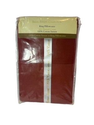 Regal Sateen Collection King Pillowcases 300 TC 100% Cotton Sateen Solid Spice