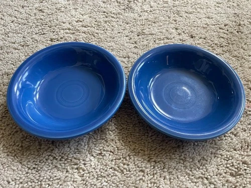 2x Homer Laughlin Fiesta fruit bowls in Lapis Blue 5 3/8
