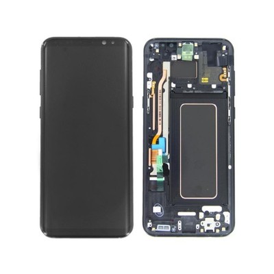 Original Samsung Galaxy S8 Plus G955F AMOLED Display Touchscreen Rahmen Schwarz