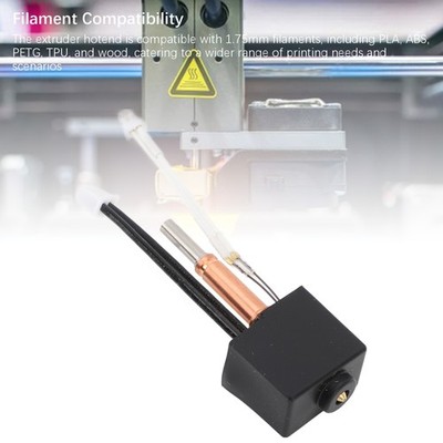 3D Printer Hotend Kit 24V 50W Heating Rod Brass Nozzle Bimetal Heatbreak Extrude