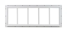 Shed Transom Window 10 x 29 White J-Channel Tempered Glass, Singel Pane