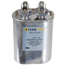 TITAN PRO TOCF10 Motor Run Capacitor,10  MFD,3"  H 30D572