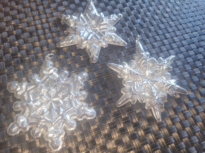 1970  1971 &1972 Gorham Sterling Snowflake Ornament 1st 2nd & 3rd in Series
