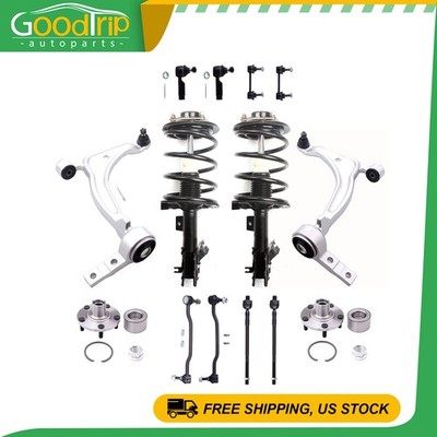 Fits 04-08 Nissan Maxima w/Control Arms Wheel Hubs TieRod Sway Bars Struts Front