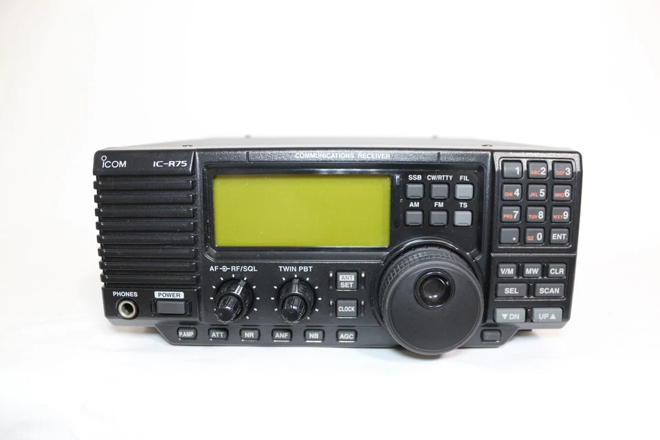 Icom IC-R75 Shortwave Amateur Radio Receiver w/ CR-282 & UT-106 DSP Unit - Image 3 of 4
