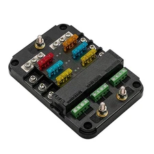 Fuse Box Holder with Red Blue Indicator Multi-Bit ACC Control Car for RV Yacht