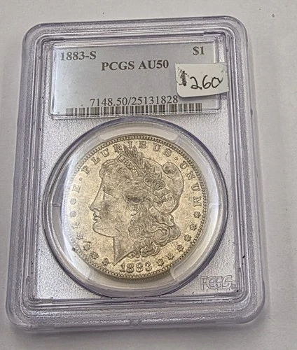 1883-S $1 Morgan Silver Dollar PCGS AU50 Very RARE KEY DATE