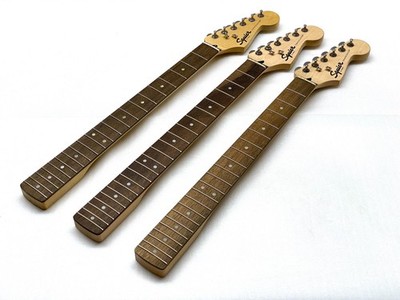 ギター fender squier strat neck THREE Genuine Fender Squier STRAT NECK Maple / Laurel Telecaster
