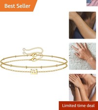 Stylish 14K Gold Plated Initial Bracelets - Unique Gift for Any Occasion