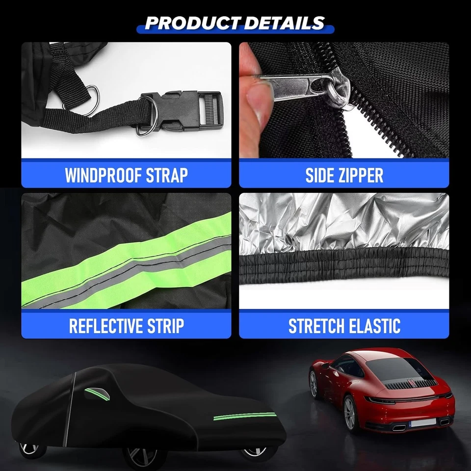 210D всепогодный автомобильный чехол для 1998-2024 Porsche 911 991 992 996 997 серии - Изображение 3 из 4