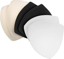 Triangle Bra Inserts Pads, 3 Pairs Removable Sewn Edges Bra Pad Insert
