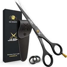 JaSiM Professional Hair Scissors - Black Hair Cutting Scissors