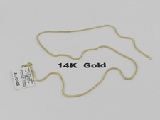 ITALIAN GOLD 20" Foxtail Chain Necklace 1.3mm in 14k Gold