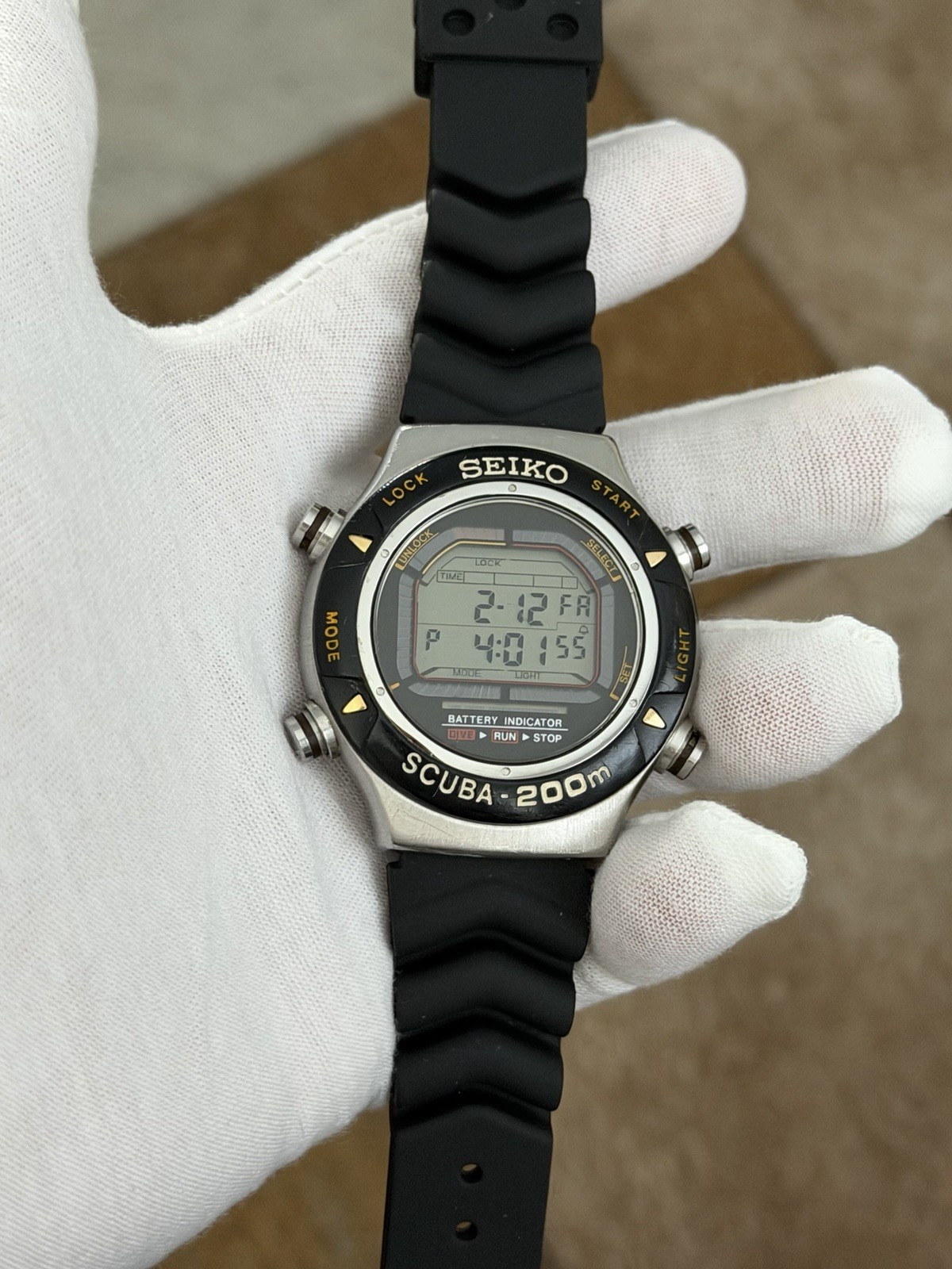 Rare Vintage Seiko Scuba S800-0010 Men’s Digital Diver Sports Watch JDM 1990s