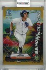 2021 Topps Bowman Riley Greene Positional Promise Gold /50 Tigers