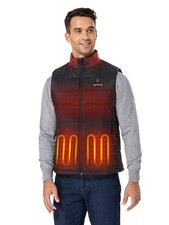 Men's Lightweight Heated Vest with Battery Pack Black,L 
