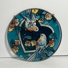 Stained Glass Suncatcher Birds Flowers READ DETAILS