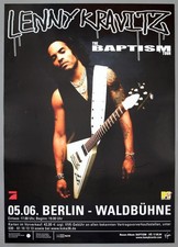 LENNY KRAVITZ – rare original Berlin 2004 concert poster *BAPTISM*