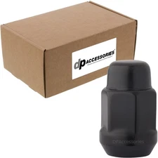 Black M14x1.50 Lug Nuts | Aftermarket Wheels | Closed End Bulge | Box of 100