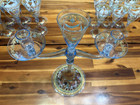 15pc Rare Venetian Pauly & C. / Salviati, Murano, Enameled Gilt Glass Wine Set — photo 8
