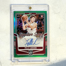 2024-25 Donruss Optic Signature Series Pelle Larsson Green Prizm #SS-LLE /49