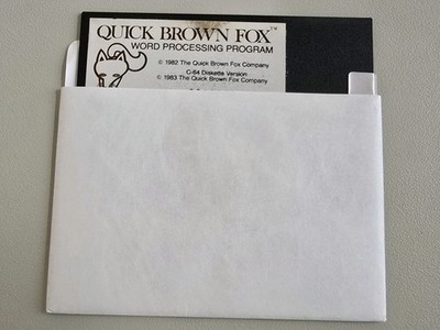 1982 Quick Brown Fox Professional Word Processor for Commodore 64 Floppy Disk