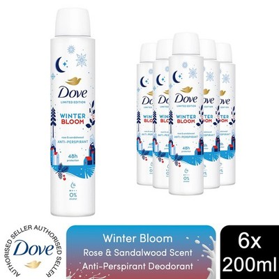 Dove Anti-Transpirant Deodorant Aerosol Limited Edition Winter Bloom 200ml, 6er Pack