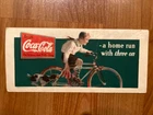 vintage Coca-Cola advertising blotter, a home run with 3 on