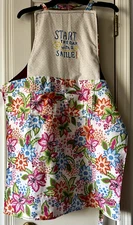 Custom Made Reversible Adult "Start The Day With A Smile" BIB Apron