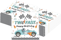 20 StüCk Racing Car Servietten 2. Geburtstag, 33X33Cm Cars Geburtstagsdeko 2 Jah