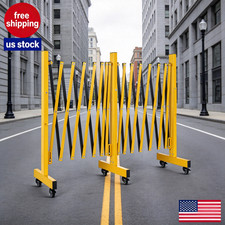 Expandable Metal Safety Barricade Gate 11FT   Folding Retractable Crowd Control