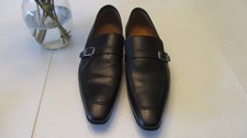 MACK JAMES LEATHER BLACK DRESS SLIP ON SHOE SZ 12 MENS