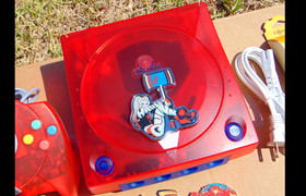 💙 SEGA Dreamcast HKT-3020 Home Console  💥 SEE THRU RED 💥  Custom🌟 glows ✨