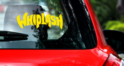 Whiplash Logo Vinyl Sticker Decal Heavy Metal Band Car Bumper Razor Destruction