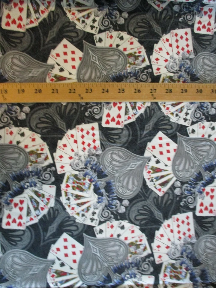 BARAJA DE CARTAS FULL HOUSE POKER JUEGO TELA ALGODÓN GRIS FQ Foto 3 de 4