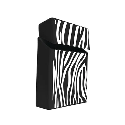 Zebra Black Silicone Cigarette Case Pack Cover - King Size Holder - Image 1 of 4