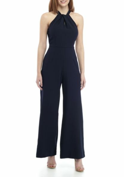 julia jordan twist neck jumpsuit