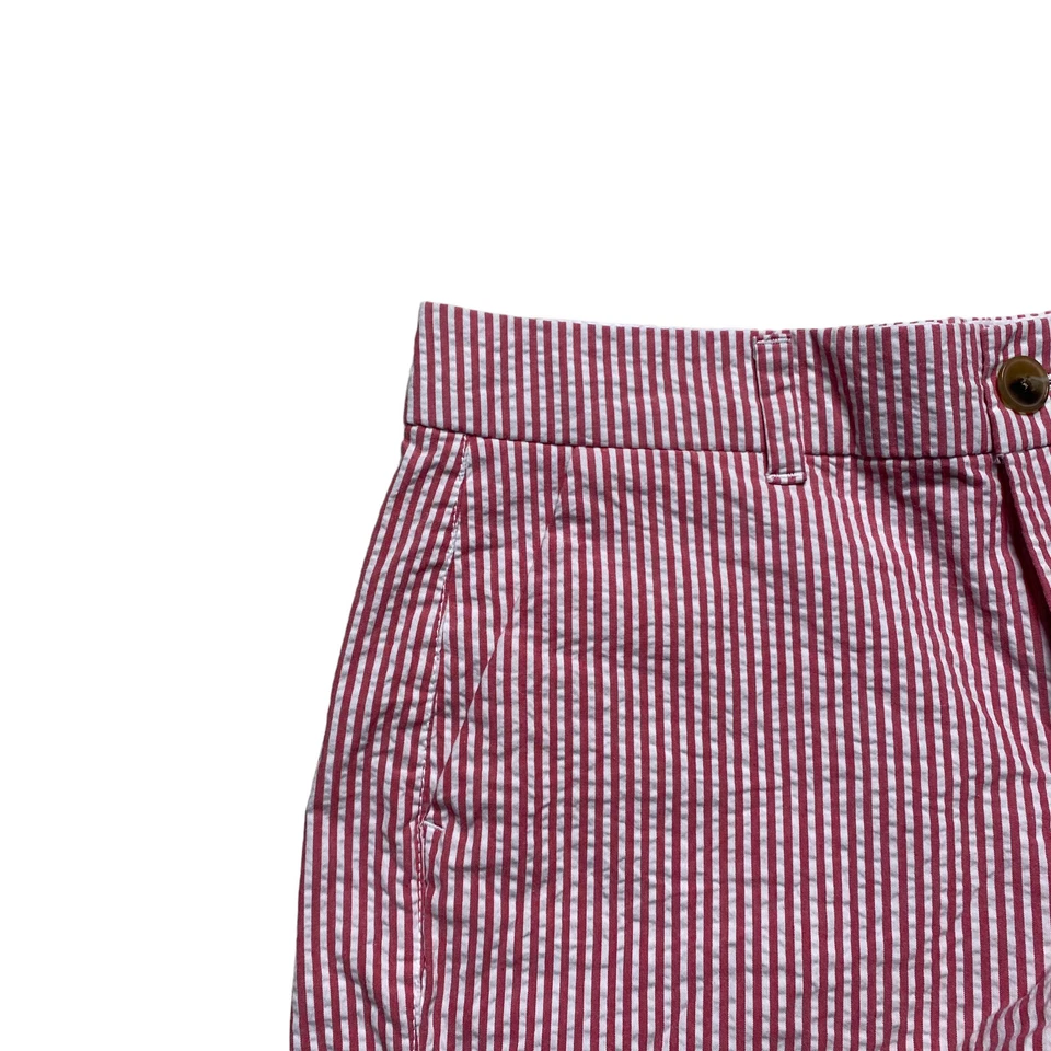 Pantalones Cortos Old Navy Everyday 3" Seersucker Para Mujer Talla 2 Tiro Medio Rojo Rayas Foto 4 de 4