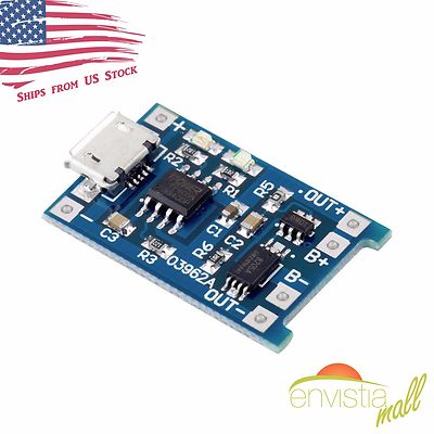 5V 1A Micro USB TP4056 DW01A 18650 Lithium Battery Charging Board Charger Module