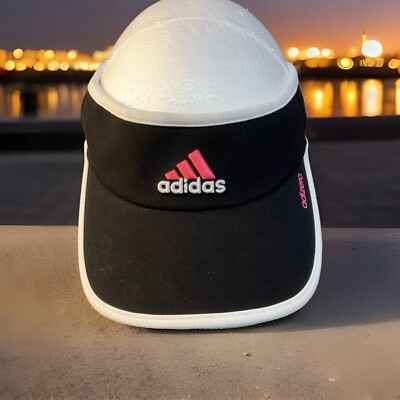 Adidas Black and Pink Visor 