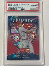 2018 Panini Chronicles Mike Trout Crusade - Blue Ice /149 #19 PSA 10 Gem Mint